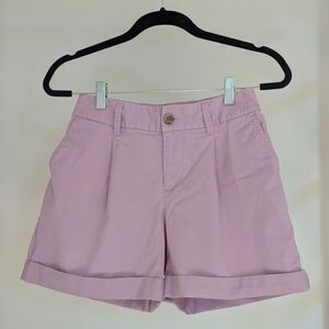 A New Day Lilac Pleated Shorts with Cuffed Hem